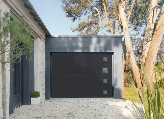 Porte de garage moderne anthracite